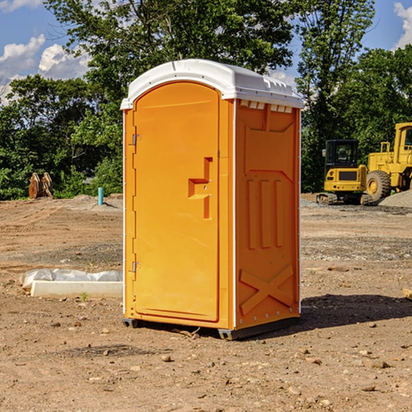 how often are the porta potties cleaned and serviced during a rental period in Evening Shade